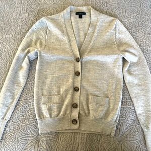 J. Crew Grey Wool Cardigan